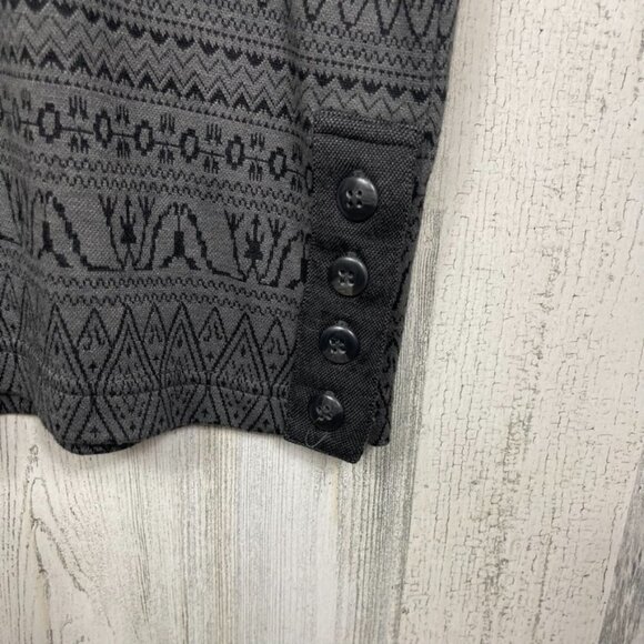 Kavu knit midi dress Aztec print athleisure gray black size small comfy casual - Picture 4 of 5